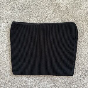 Babaton Black Ribbed Tube Top